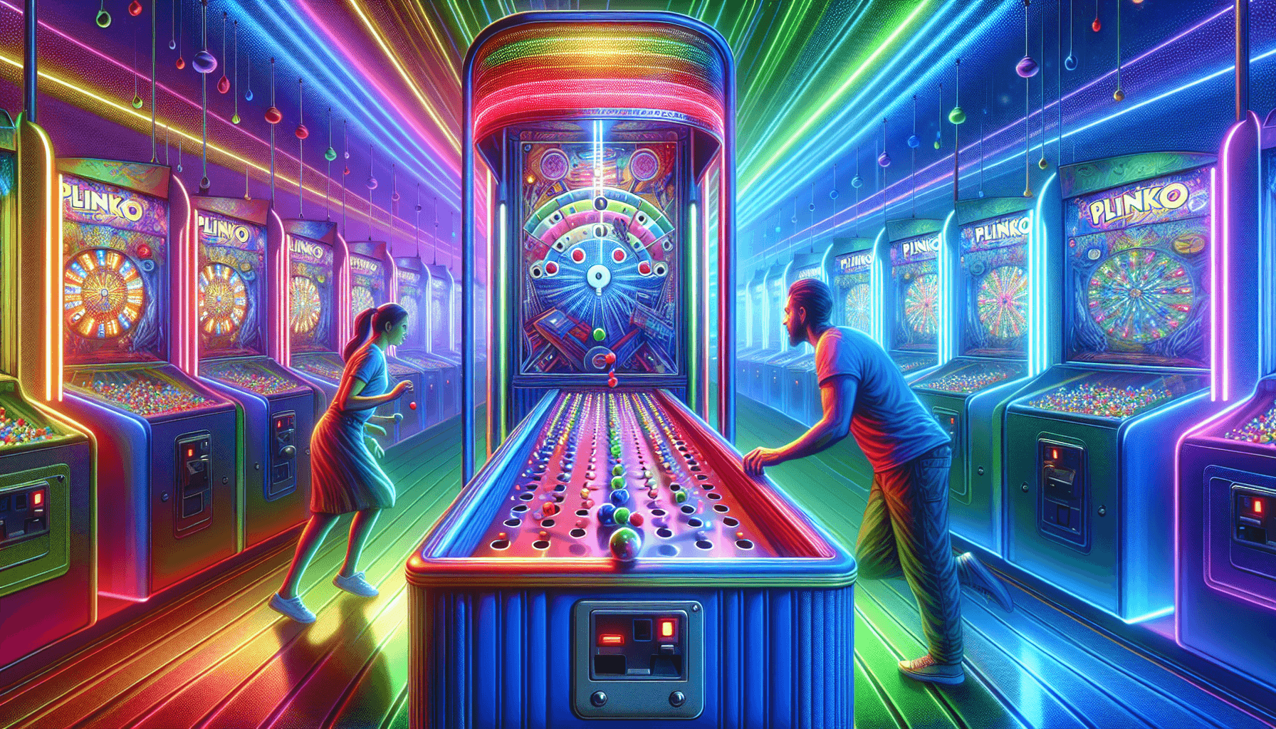 Dynamic game scene in Plinko